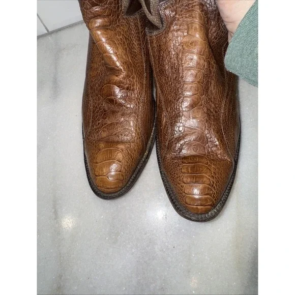 Panhandle Slim Men's 9.5D Brown Leather Cowboy Boots‎ 87266 OLA0003